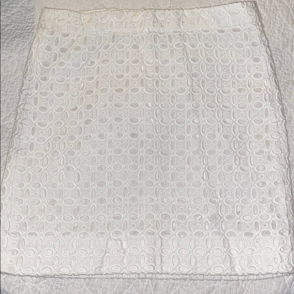 White jcrew eyelet skirt
